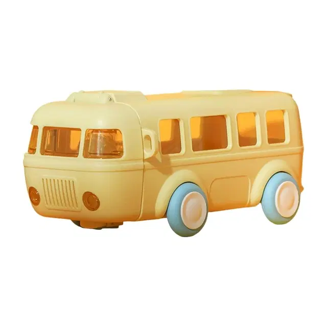 Plastic Bus Shape Sipper Bottle for Kids, Multicolor (1000 ml)
