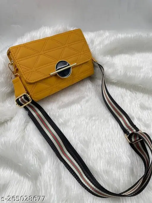 TRUE FASHION. Sling Bag for Women (Yellow, Free size)