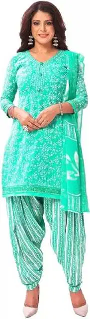 Sharda Creation Women's Dress Material (Teal) (SC24)
