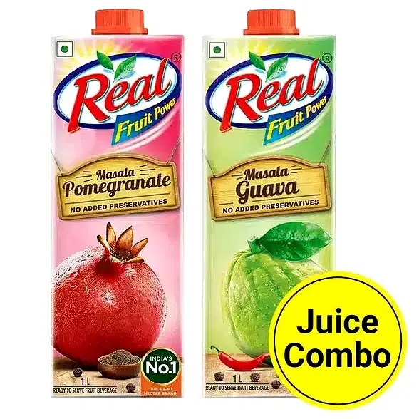Real Masala Pomegranate 1 L + Real Masala Guava 1 L Combo