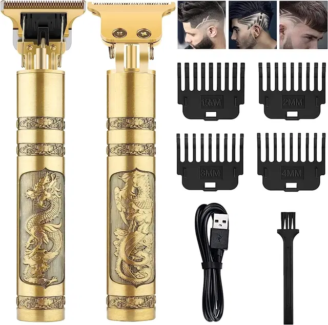 Rechargeable Hair Trimmer for Men, Gold, Pack of 1