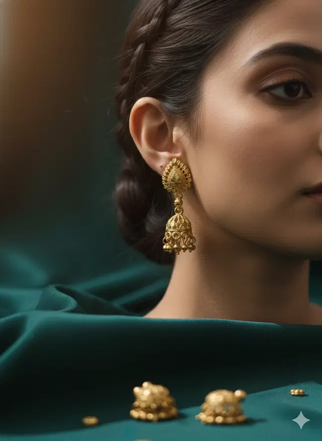 Alloy adjustable Earrings for Women & Girls, Gold