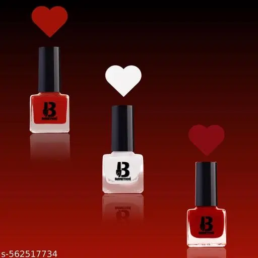 Banetion Matte Nail Polish, Multicolor, Pack of 3