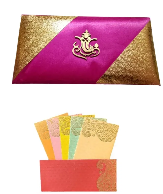 Posshe Traditional Envelopes, Multicolor, Pack of 6