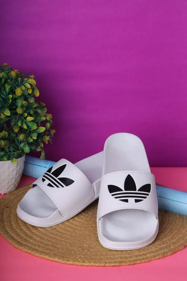 Casual Slides for Men (White, 6)