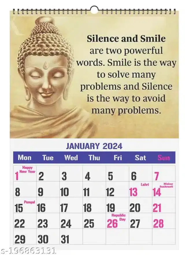 Wall Hanging Calender cum Personal Organiser, Multicolor