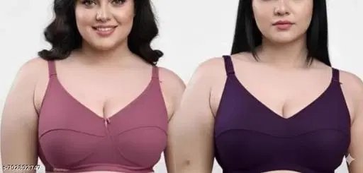 Non Padded Full Coverage Bra for Women, Pack of 2 (Multicolor, 34A)
