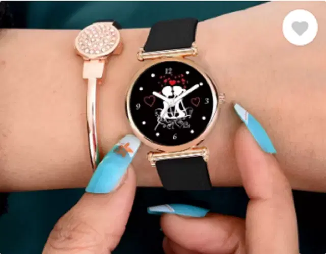 Leather Strap Analog Watch for Women & Girls (Multicolor)