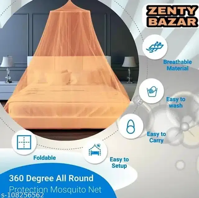 Mosquito Net for Home, Orange, 6.5x6.5 feet