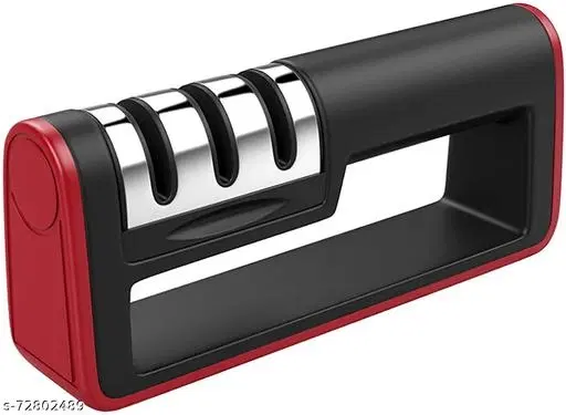 Stainless Steel Manual Knife Sharpener, Black