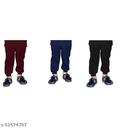 Woolen Thermal Bottomwear for Kids, Pack of 3 (Multicolor, 0-6 Months)