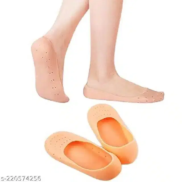 Moisturizing Silicon Gel Socks, Beige