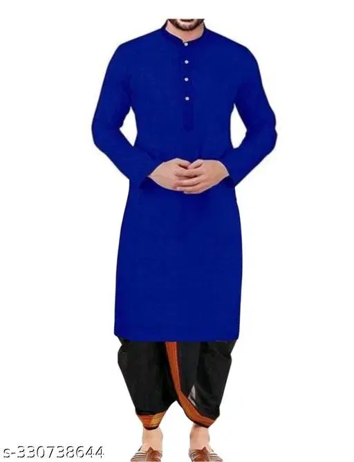 Kurta Set for Men (Blue, M)