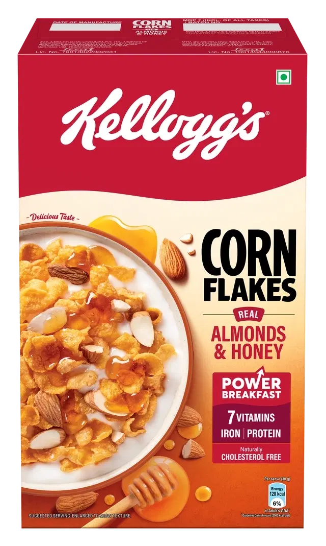 Kellogg'S Real Almond & Honey Corn Flakes (Carton) 650 G