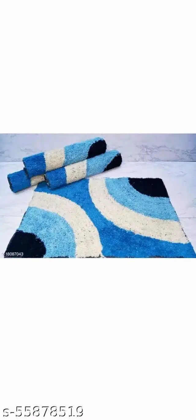 Bath Mats, Multicolor, 58x38x0.5 cm, Pack of 4