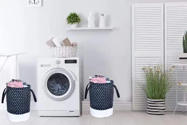 Canvas Laundry Basket,Multicolor,  (Pack Of 2)