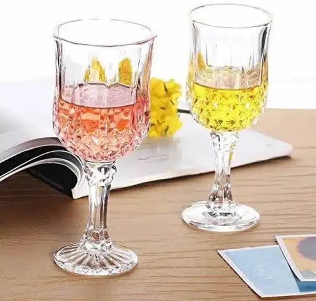 Fancy Water & Wine Glass, 100 ml, Pack of 2