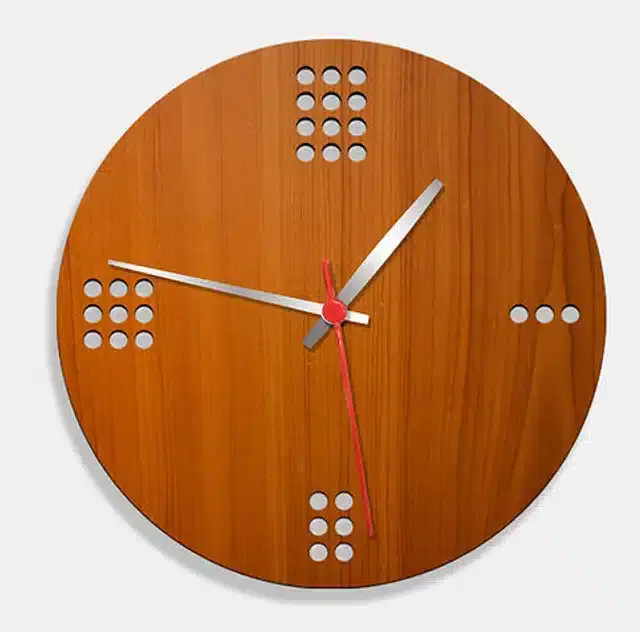 Designer Wooden Wall Clocks, Brown