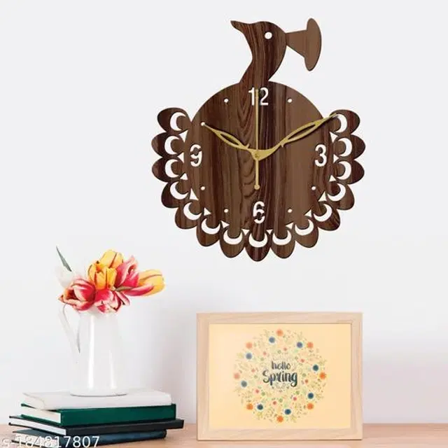 Wooden Wall Clock, Brown