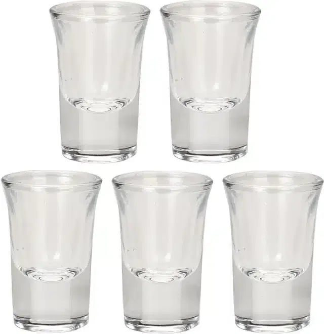 Liquor cum Cocktail Glasses, Transparent, 30 ml, Pack of 5