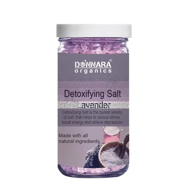 Donnara Organics Detoxifying Lavender Bath Salt Crystal, 200 g