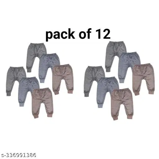 Woolen Thermal Bottomwear for Kids, Pack of 12 (Multicolor, 18-24 Months)