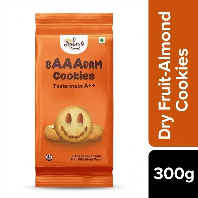 Bakeats Dry Fruit-Almond Cookies 300 g