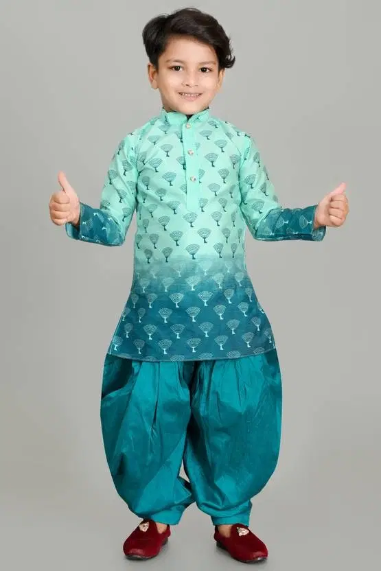 NFC Creation Boys Kurta Sets, Fade_243_Sea Green_Patiyala_16 (4-5 Years)