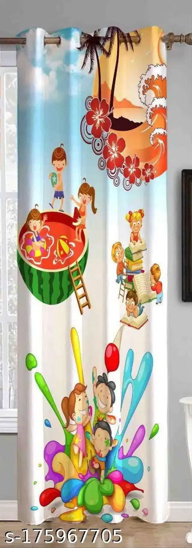 Curtains for Door, Multicolor, 5 Feet