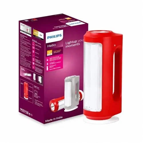 Philips Helio Multi-Functional Emergency Rechargeable Led Lantern| 3 Lighting Modes And Dimmability Brightness Control Method | 2200 mAH Battery