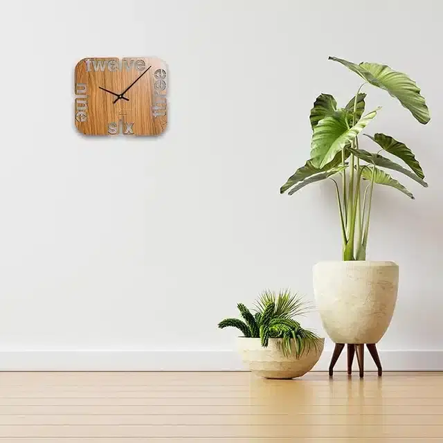 Designer Wooden Wall Clocks, Brown