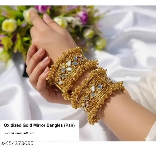Samridhi Golden Bangle Mirror bangle