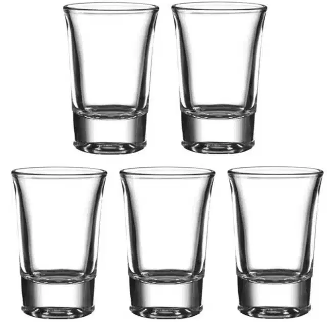 Liquor cum Cocktail Glasses, Transparent, 30 ml, Pack of 5