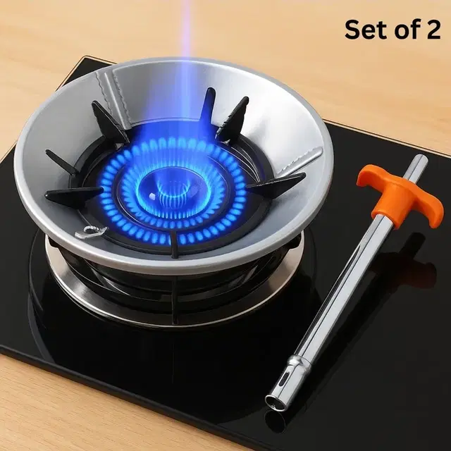 Gas Stove Fire & Energy Saving Stand with Steel Gas Lighter