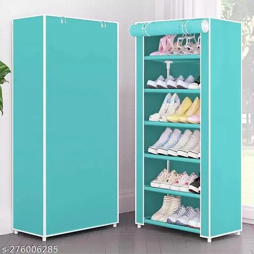 Metal 6 Layer Collapsible Multipurpose Rack, Sky Blue