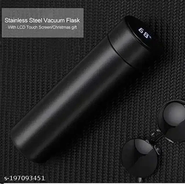 LED Temperature Water Bottle, Black, 500 ml