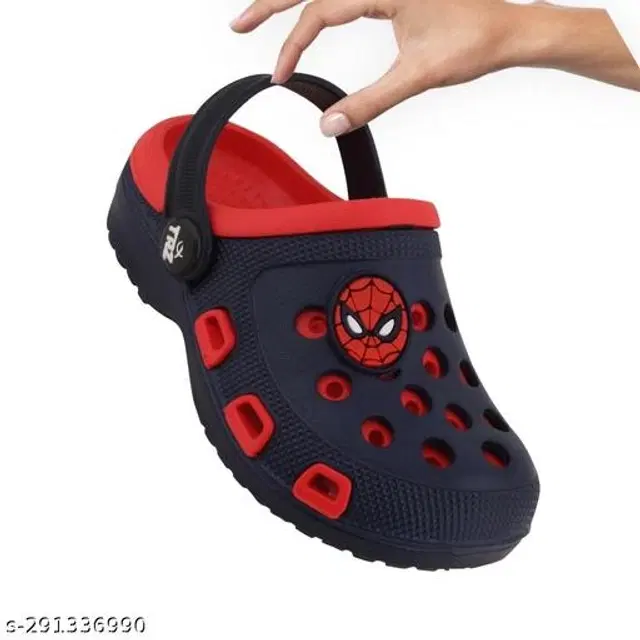 Clogs for Kids (Black & Red, 2-2.5 Years)