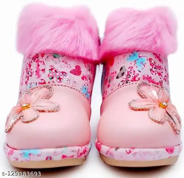 Boots for Girls (Pink, 4-4.5 Years)