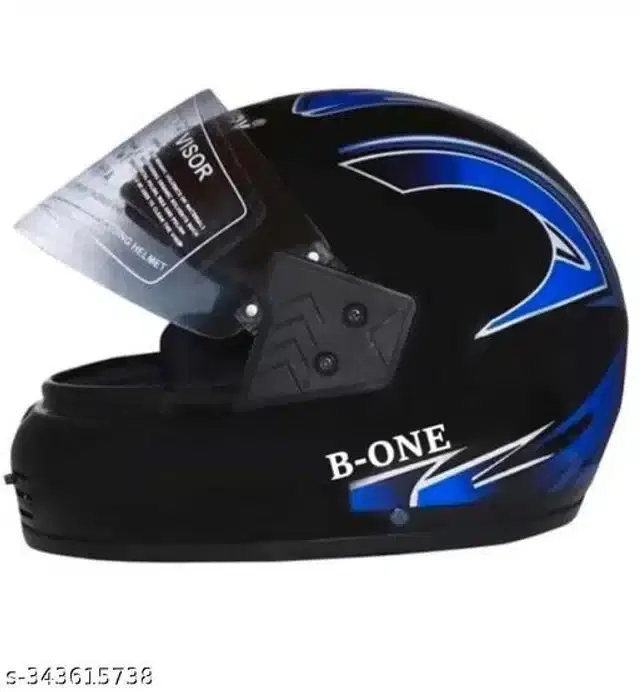 Full Face Helmet for Men & Women, Black & Blue
