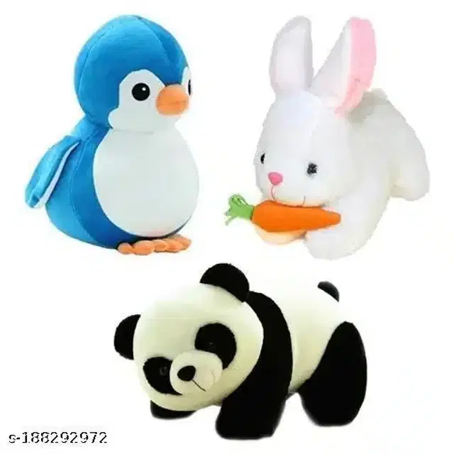 Stuffed Toys for Kids, Multicolor, Pack of 3