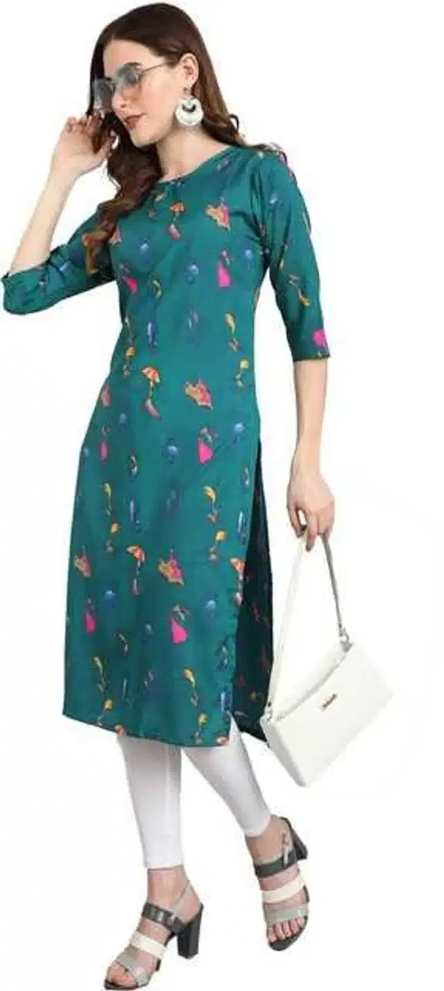 Women Crepe Printed Kurta, Pack Of 3 (Multicolor, XL) (SD-324)