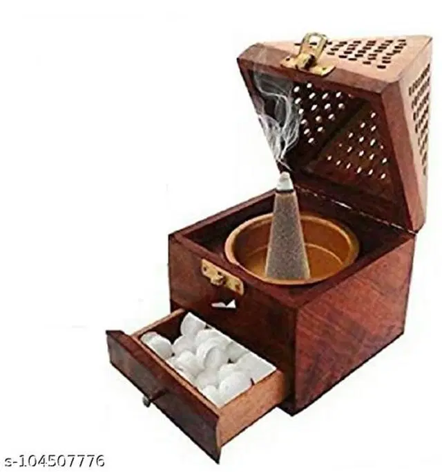 Wooden Dhoop Sticks Holder, Brown