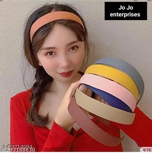 ABS Plastic Hair Band for Women, Pack of 6 (Multicolor)