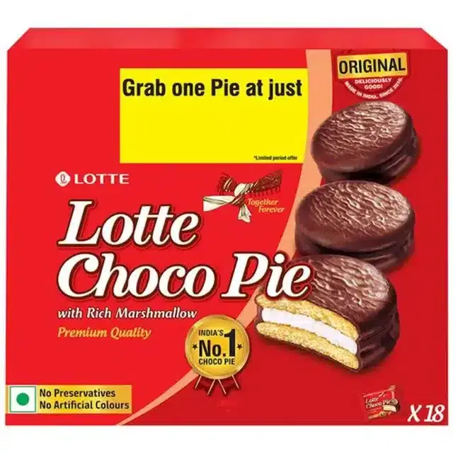 Lotte Chocopie -504 g -18 Pack (Gift)