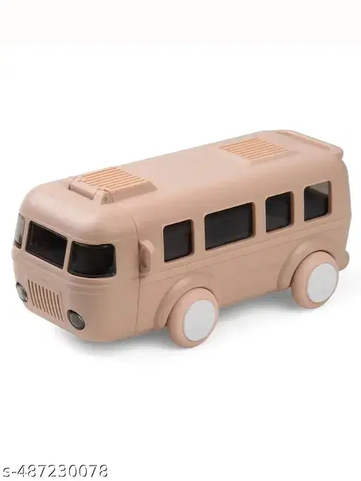 Plastic Bus Shape Sipper Bottle for Kids, Multicolor (1000 ml)