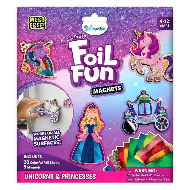 Skillmatics Foil Fun Magnets – Unicorns & Princesses