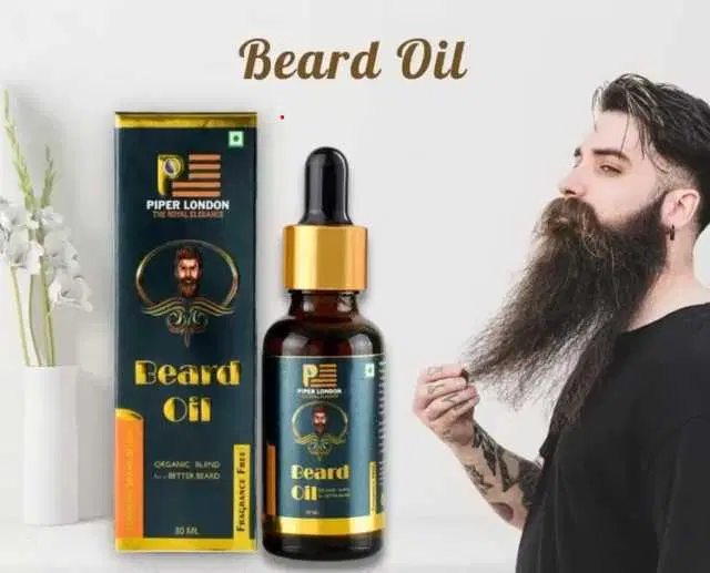 Piper London Organic Blend Beard & Hair Growth Oil, Pack of 1, 30 ml, RKT-4