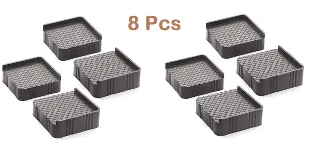 Plastic Furniture Base Stand, Black, Pack of 8