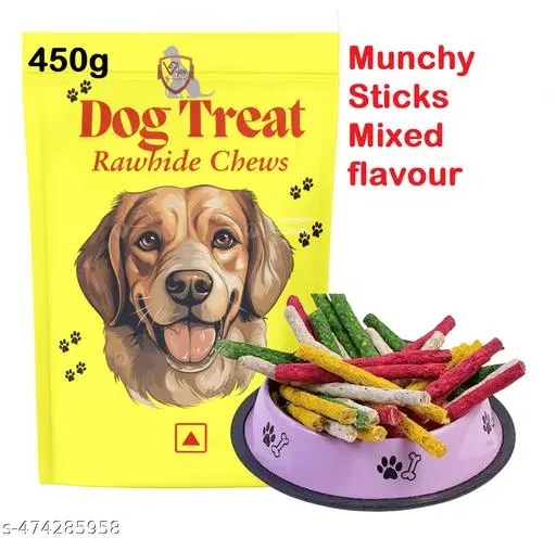 Pet Mix Flavour Calcium and Protien Munchy Sticks ,450g , (Pack Of 1)