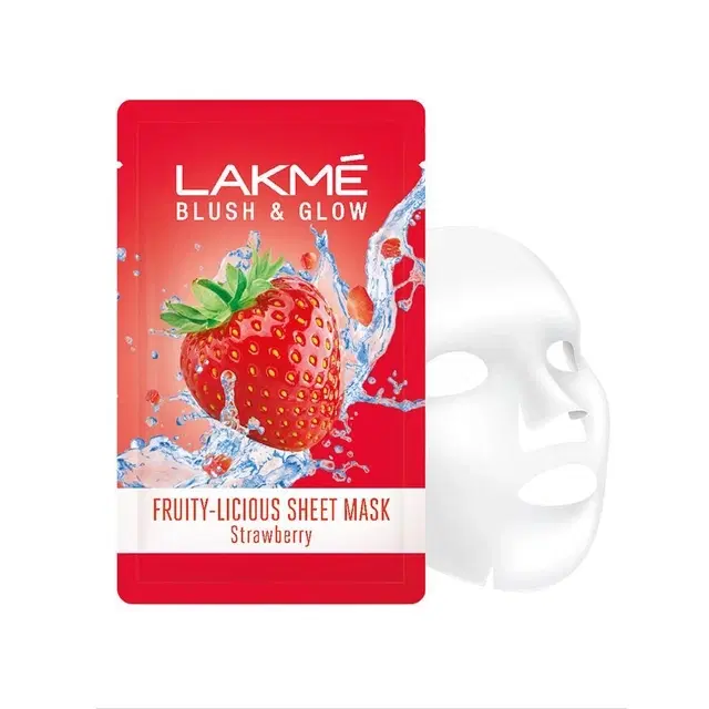 Lakme Blush & Glow Strawberry Sheet Mask 25 ml